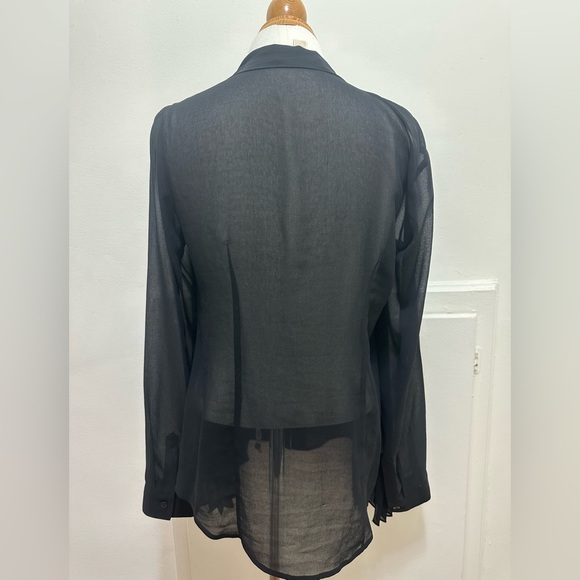 Michael Kors chiffon top with pleated ties - Picture 2 of 5